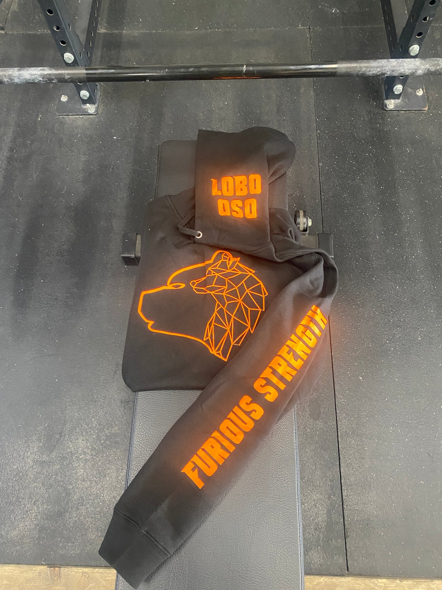 Lobo Oso FS Hoodie Black & Orange
