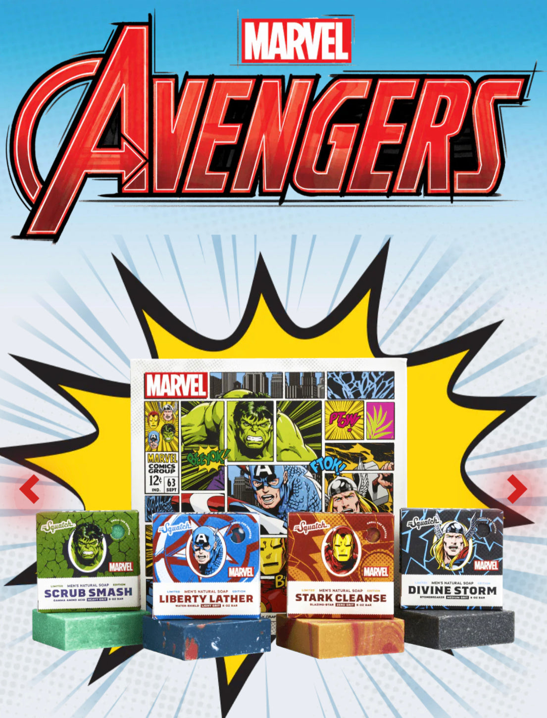 Dr. Squatch Marvel Avengers Set