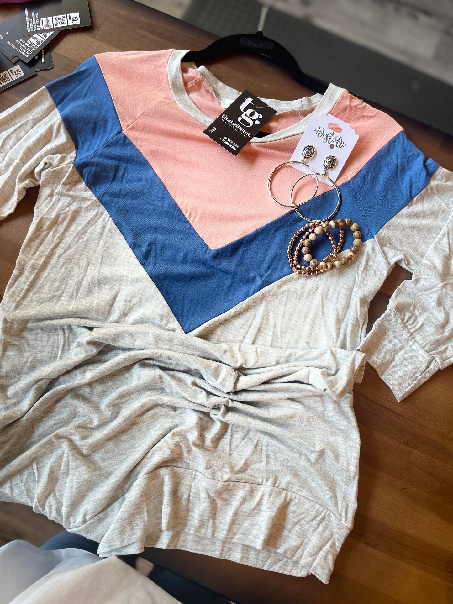 Chevron Throwback Top
