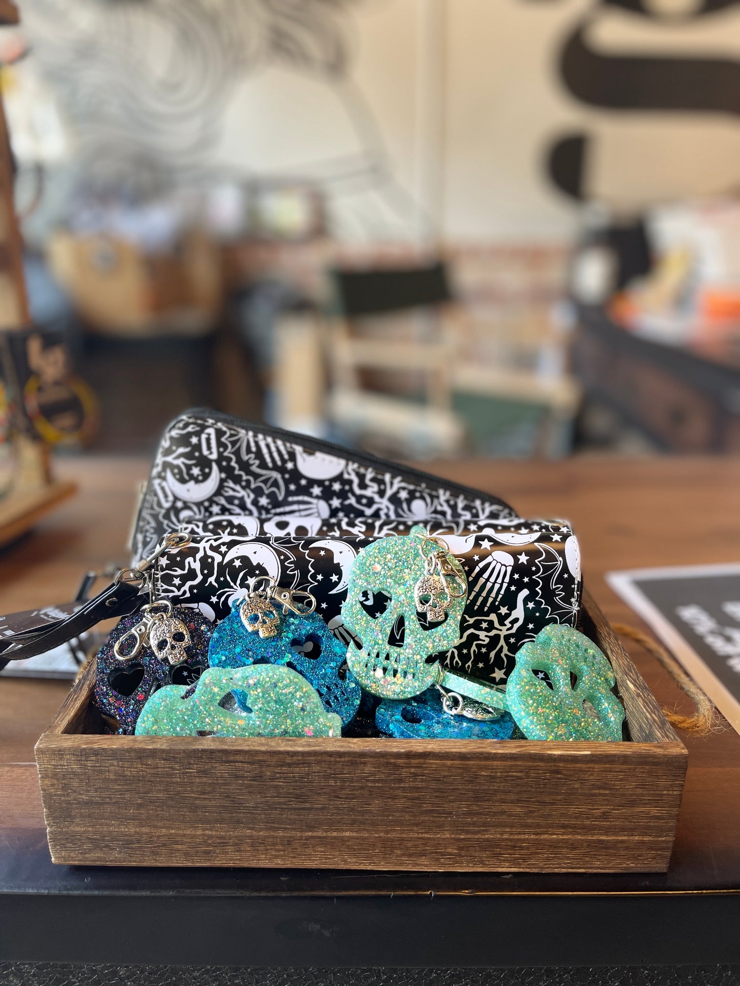 Candy Skull Key with Clip