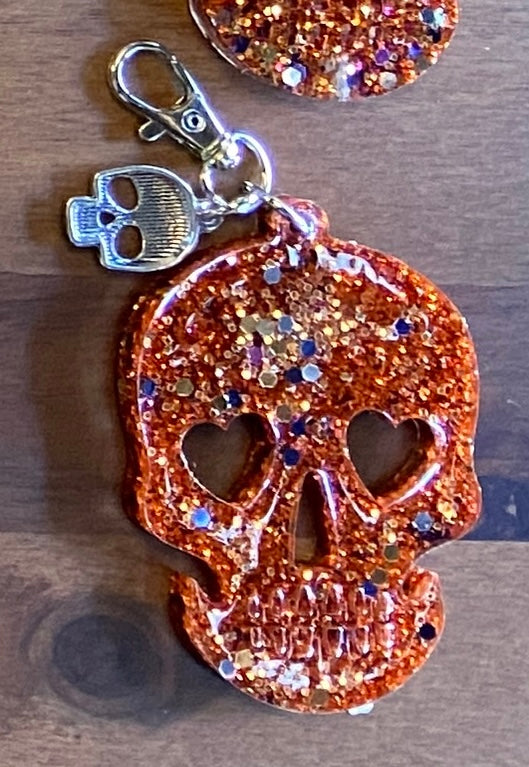 Candy Skull Key with Clip