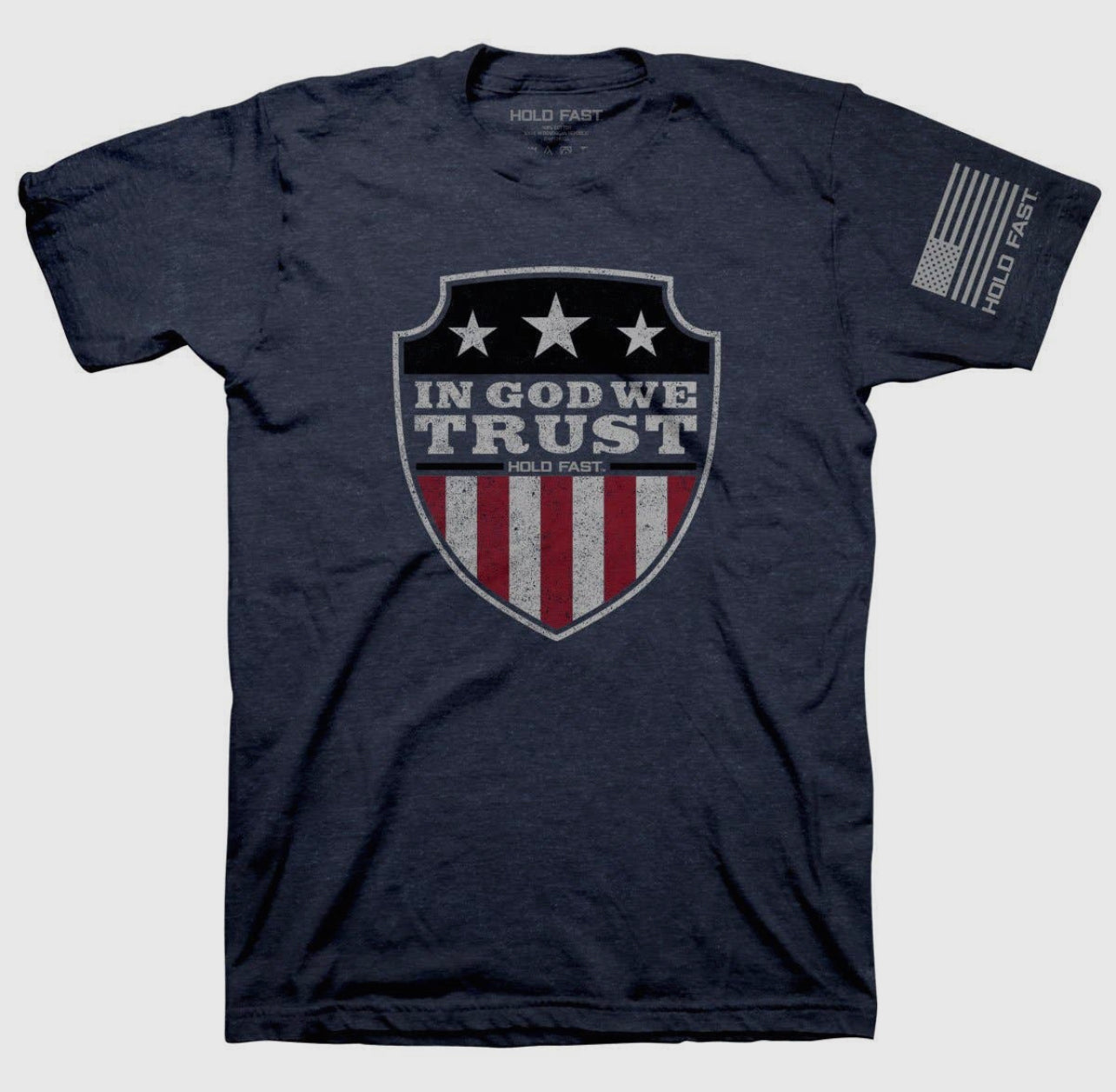 HOLD FAST In God We Trust Shield Tee