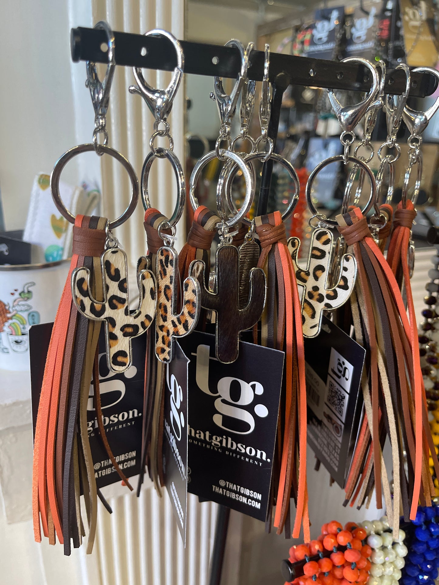 Cactus Tassel Key Chain
