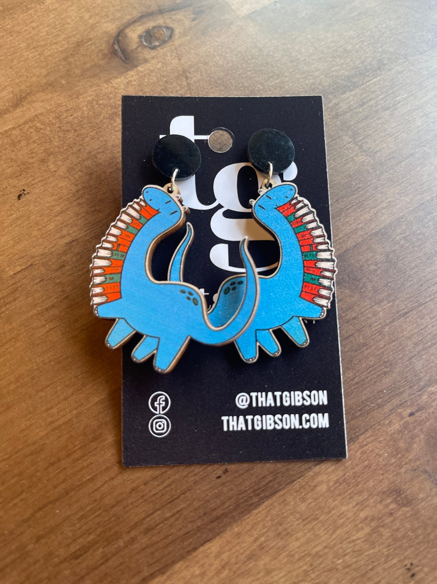 Dino Book Earrings