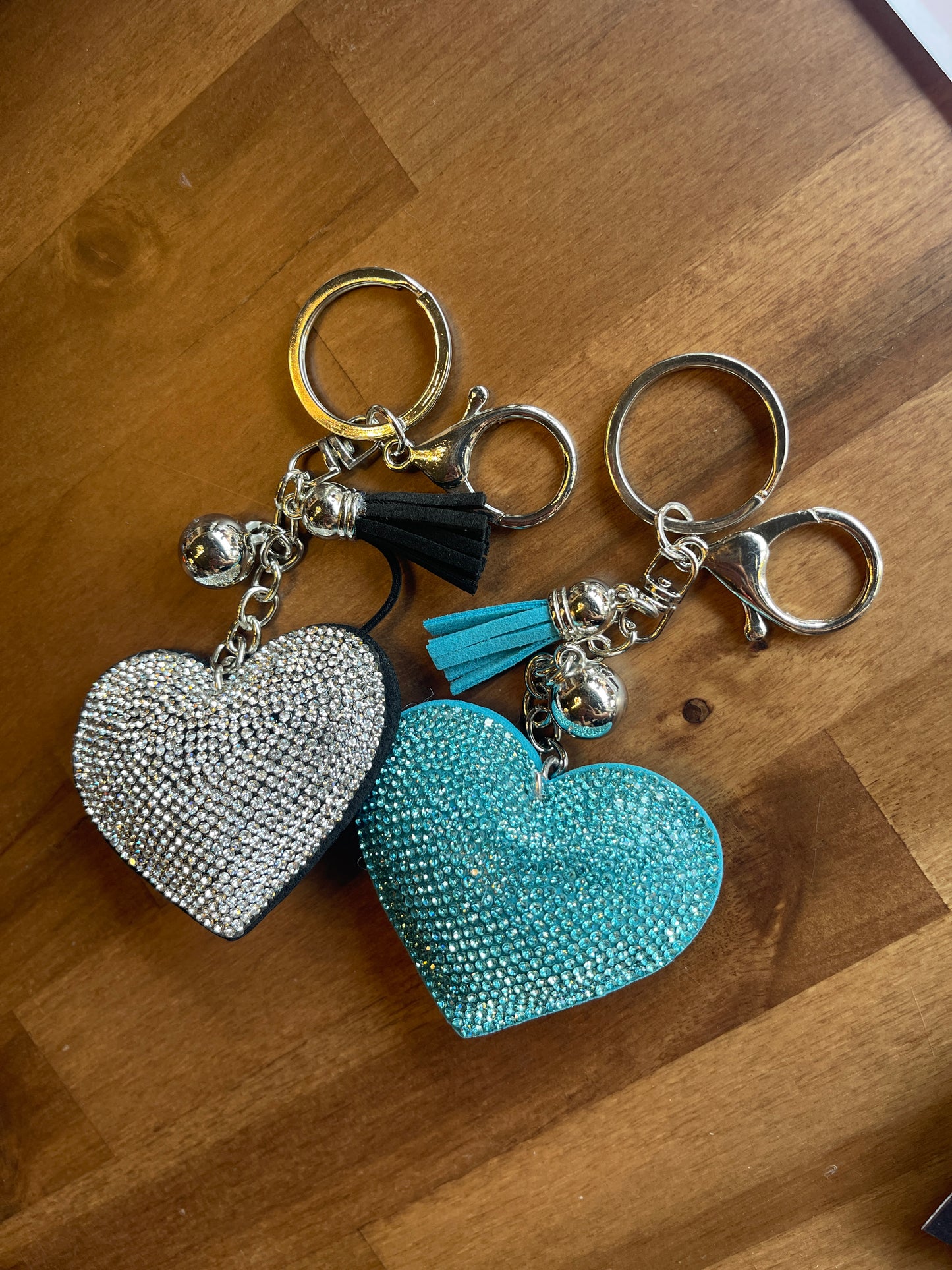 Bling Bag Clip Turquoise Key Chain