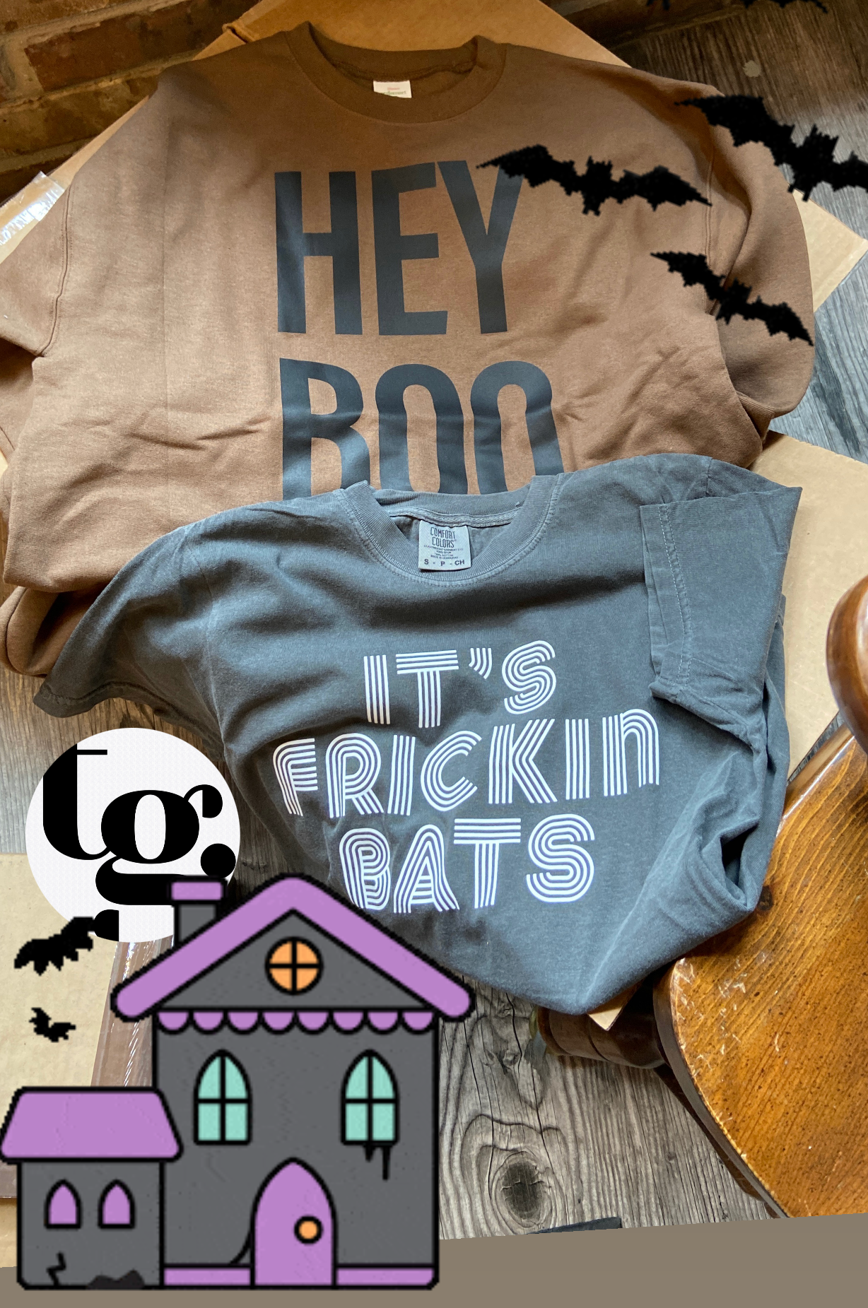 Hey Boo Sweatshirt Brown
