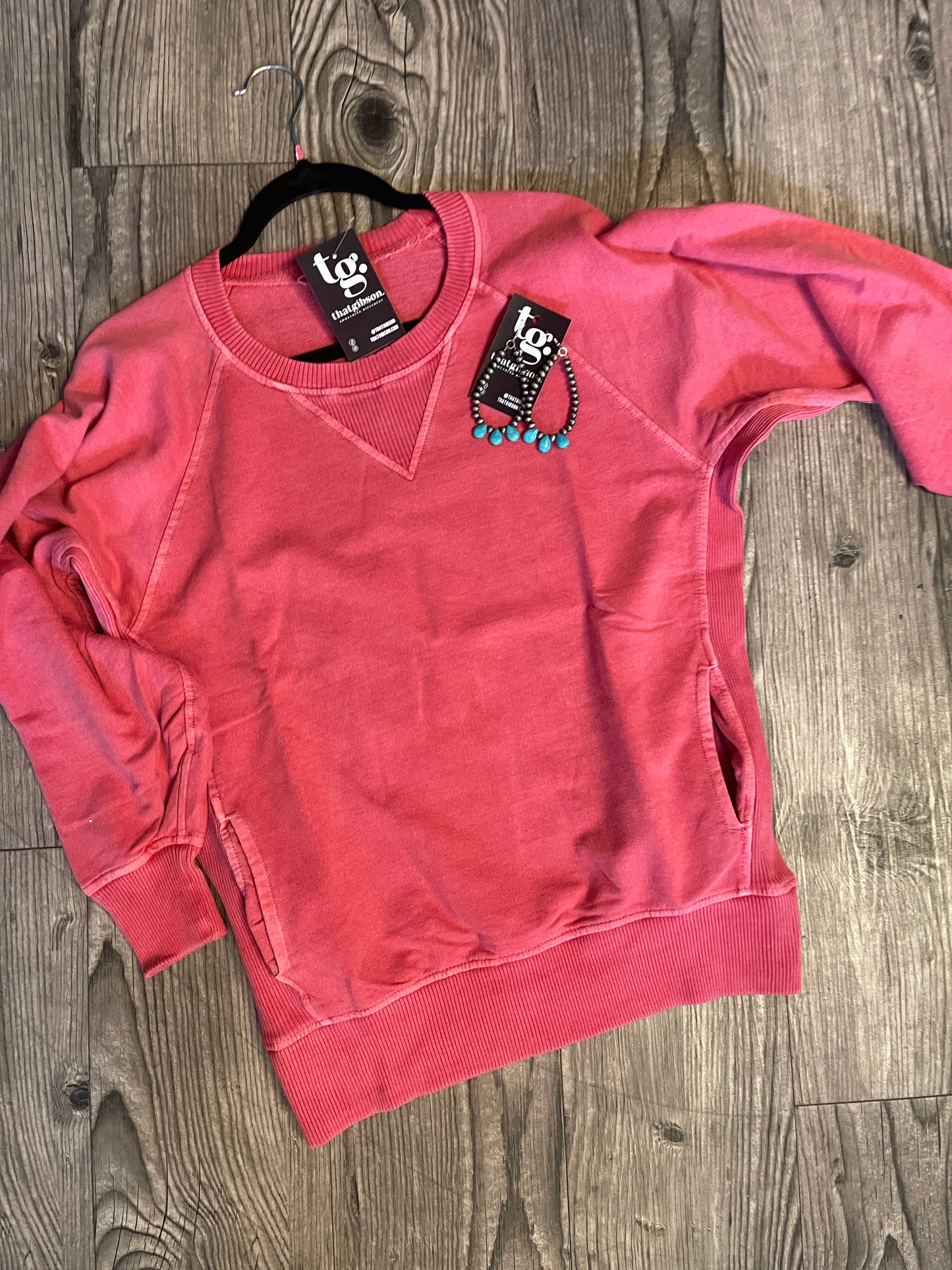 Terry Pullover Magenta