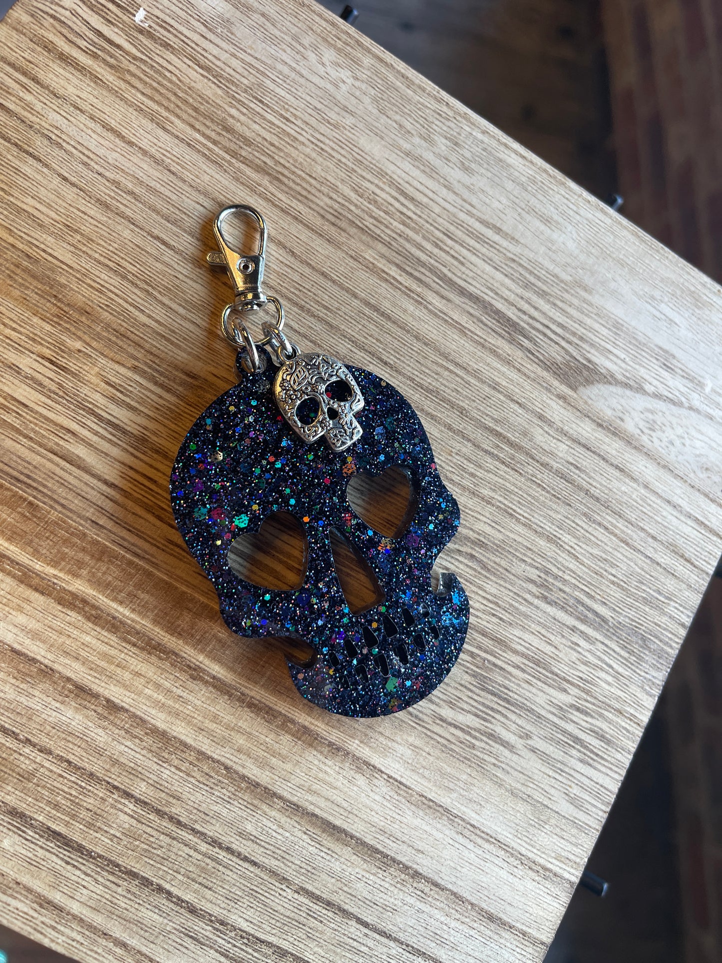 Candy Skull Key with Clip