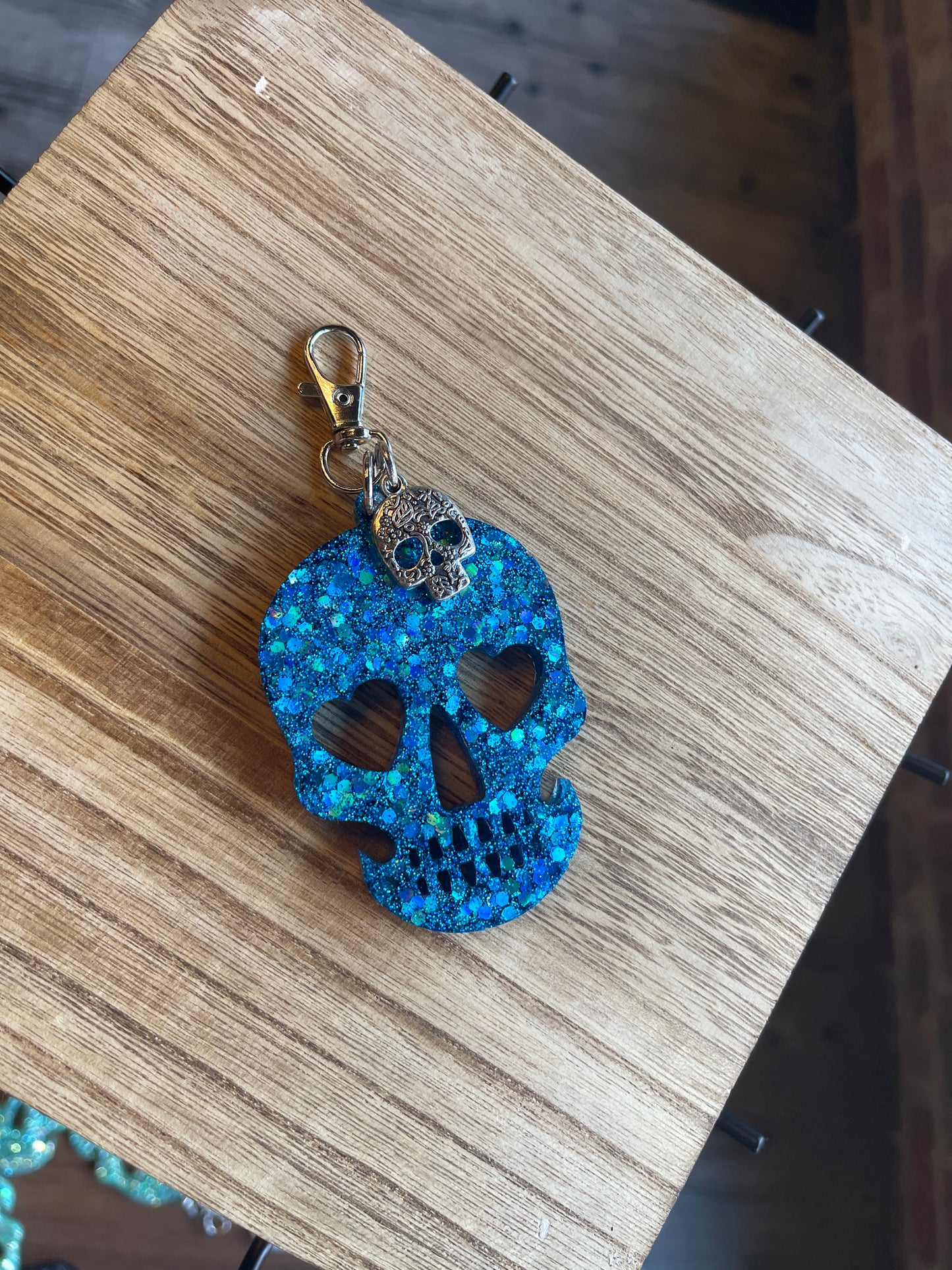 Candy Skull Key with Clip