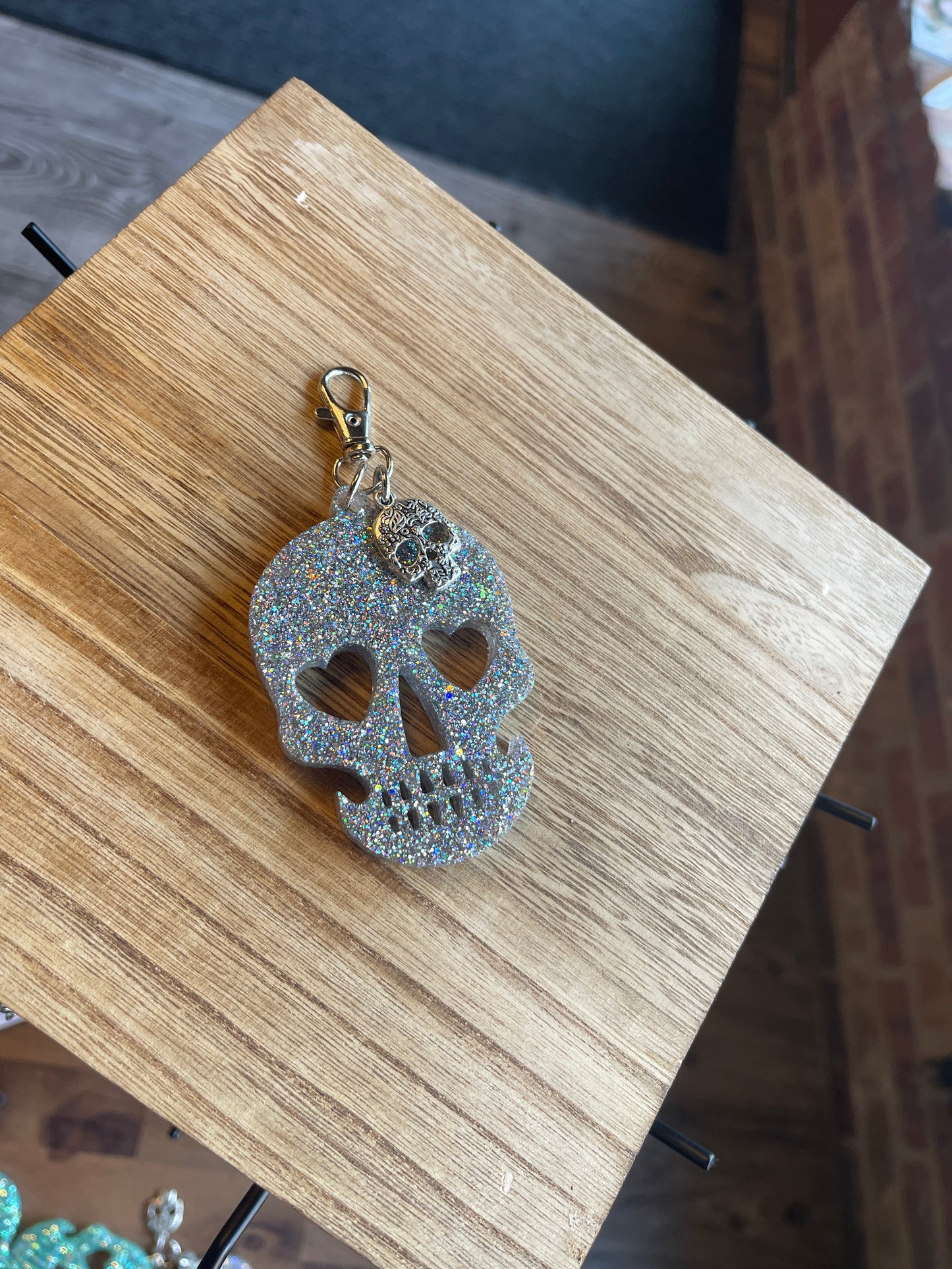 Candy Skull Key with Clip