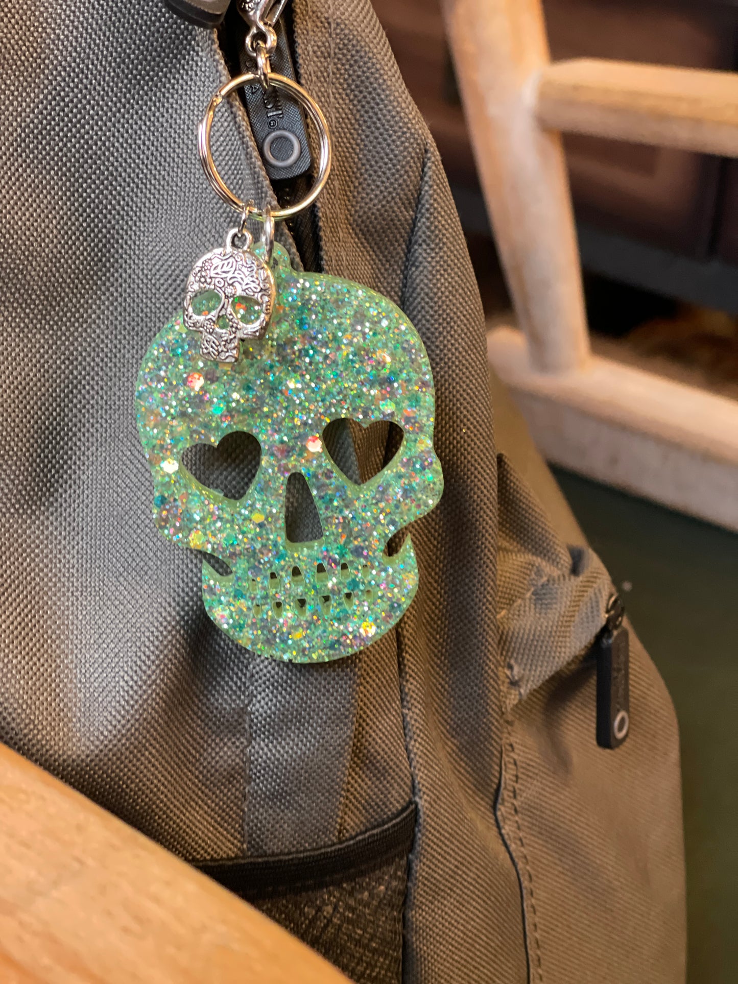 Candy Skull Key with Clip
