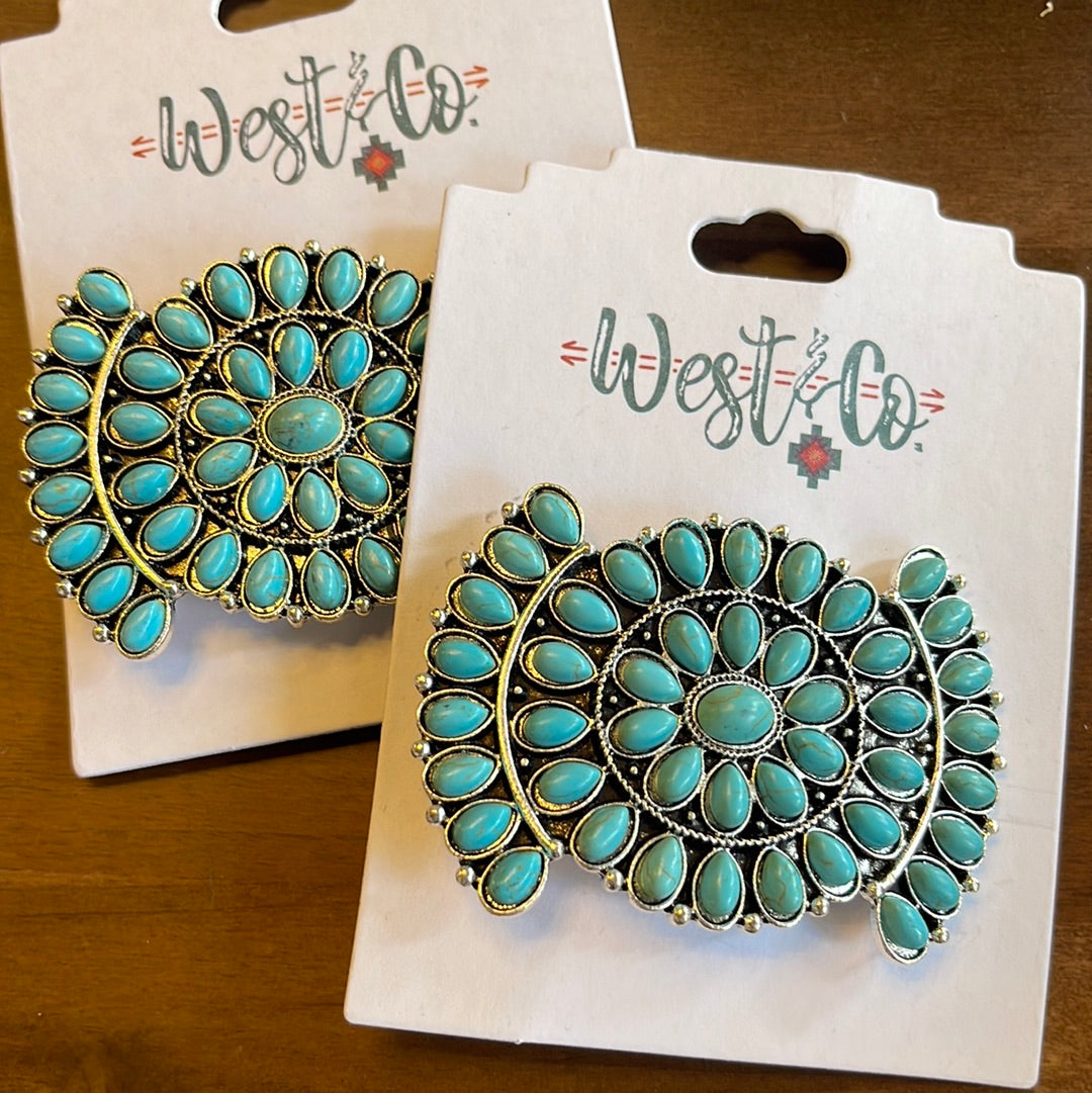 Turquoise Fan Pin