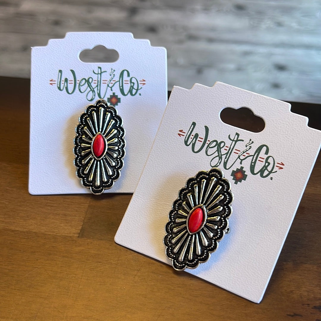 Red Concho Ring