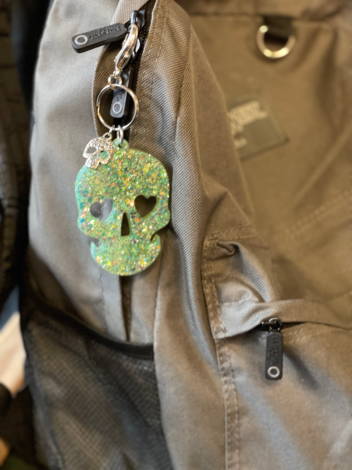 Candy Skull Key with Clip