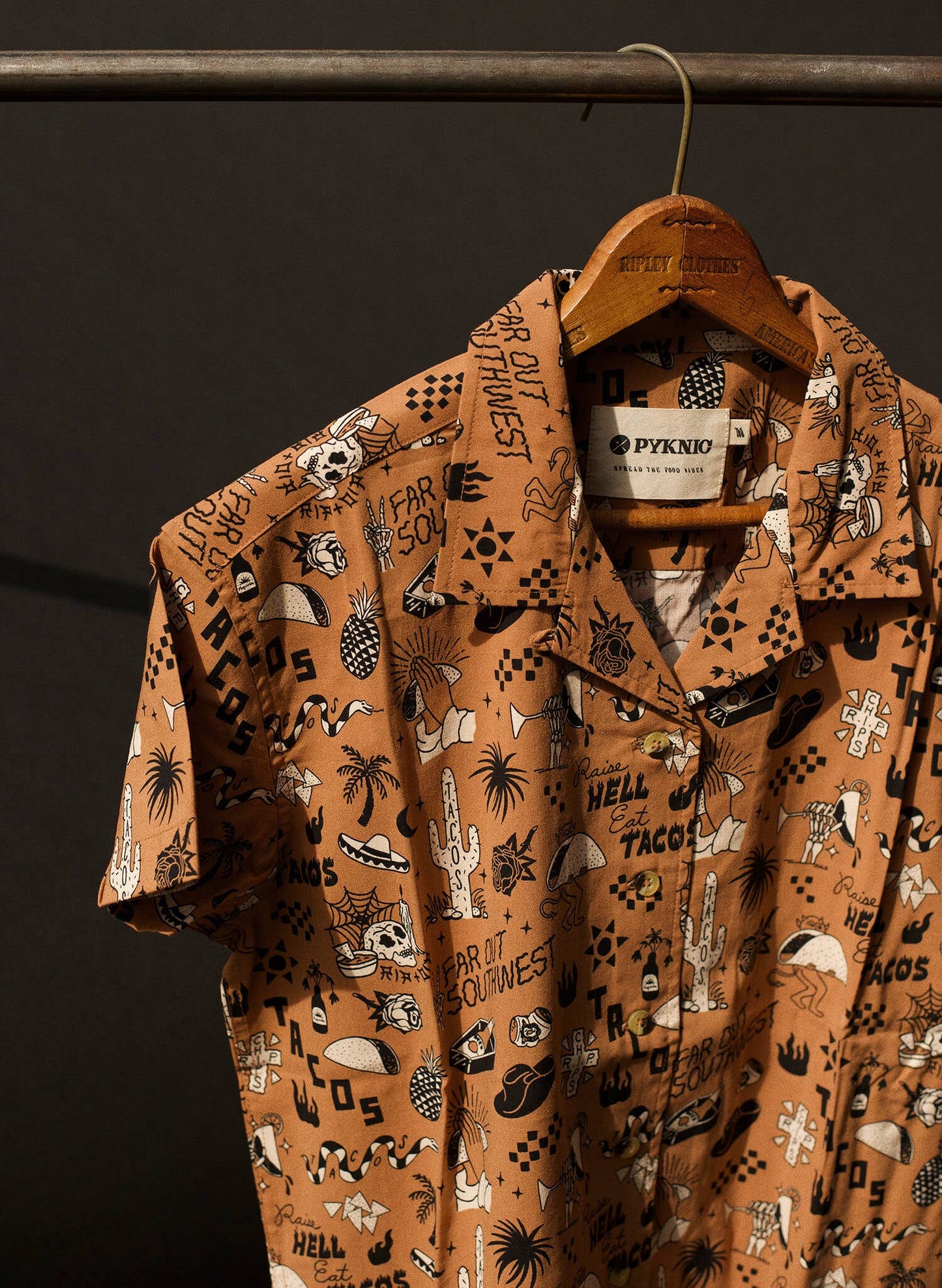 Raise Hell Eat Tacos Button Up
