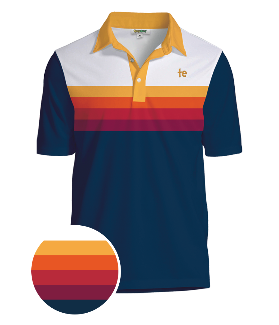 Slice of Sunset Golf Polo