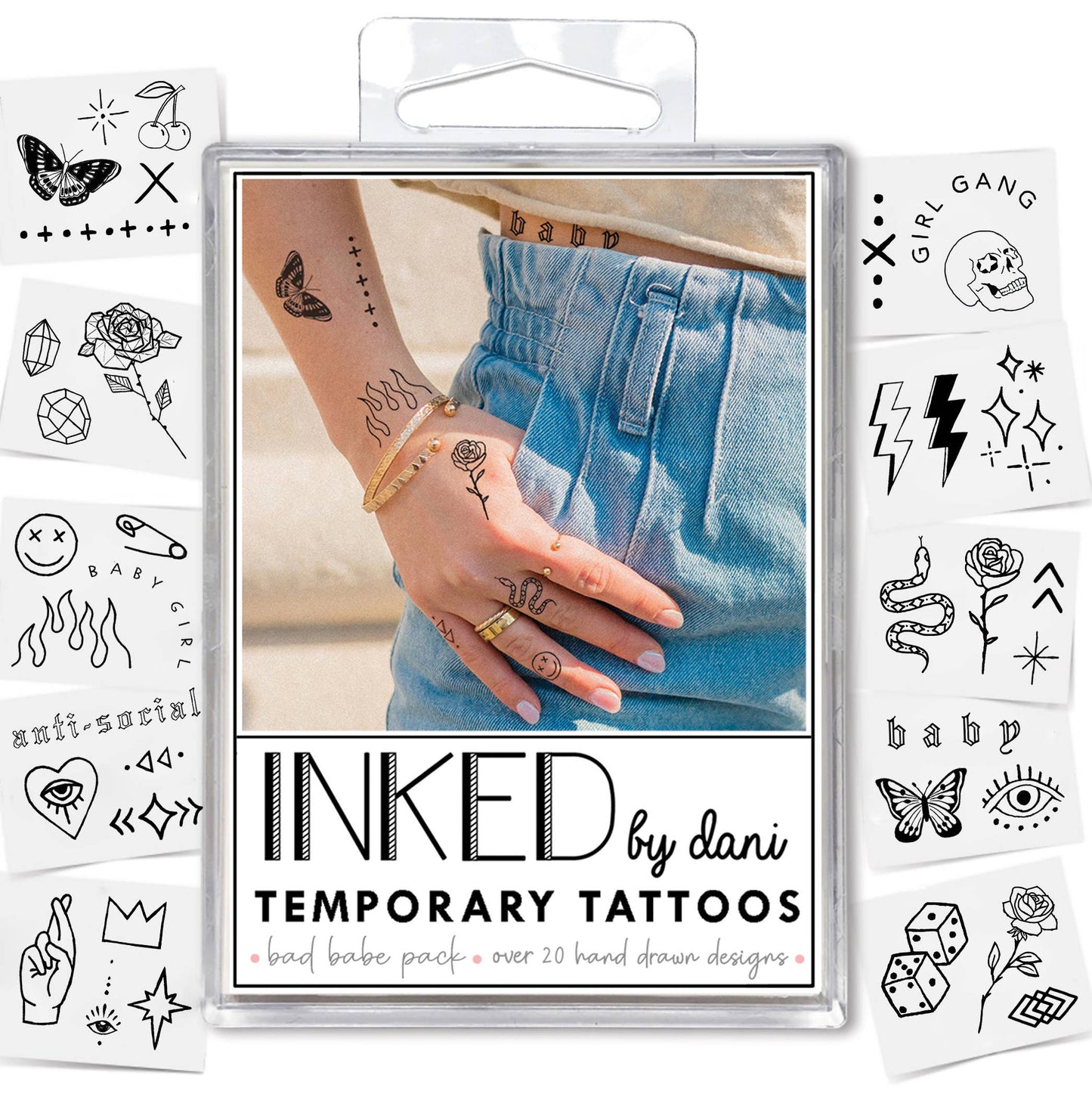 Bad Babe Temporary Tattoo Pack