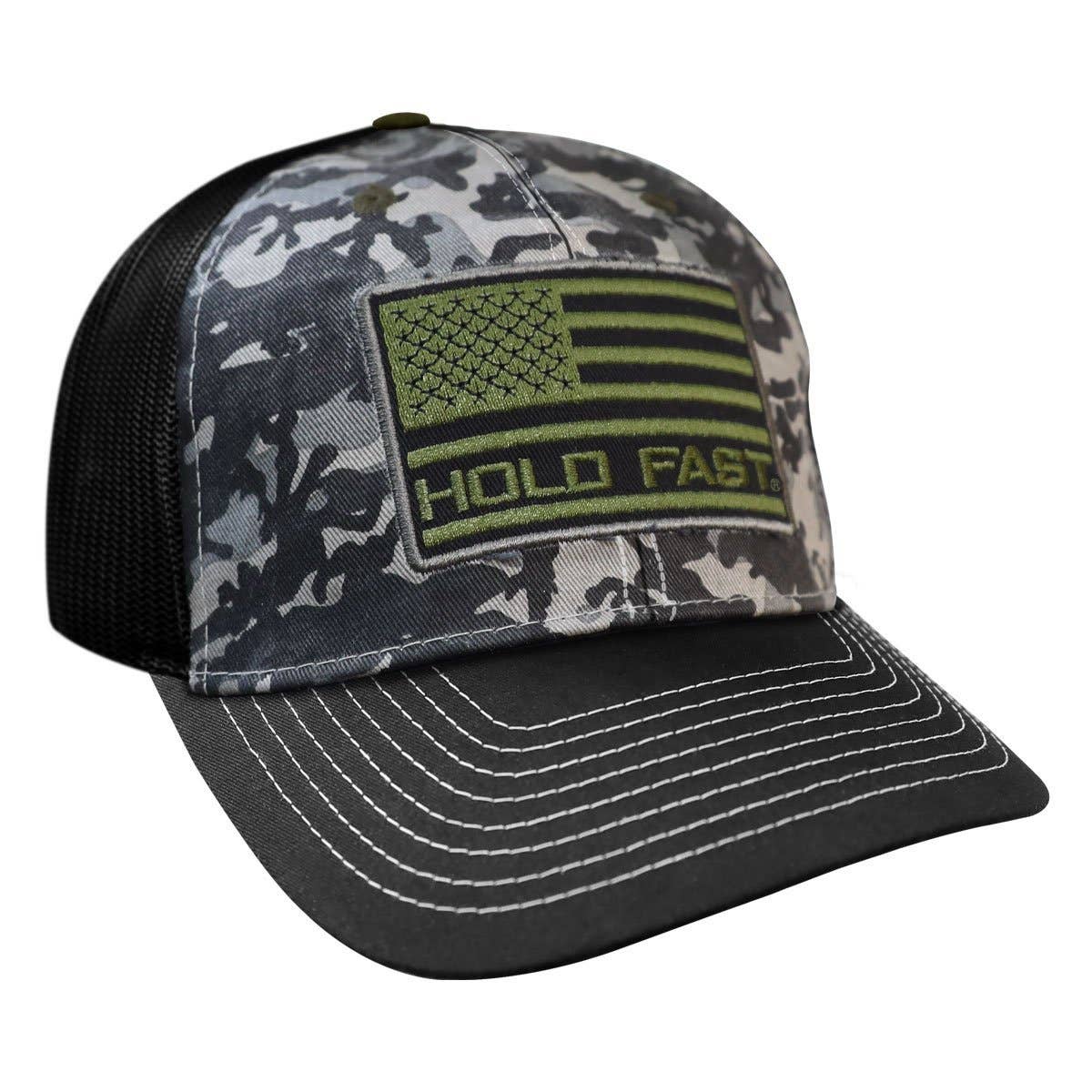 HOLD FAST Mens Cap Black Camo