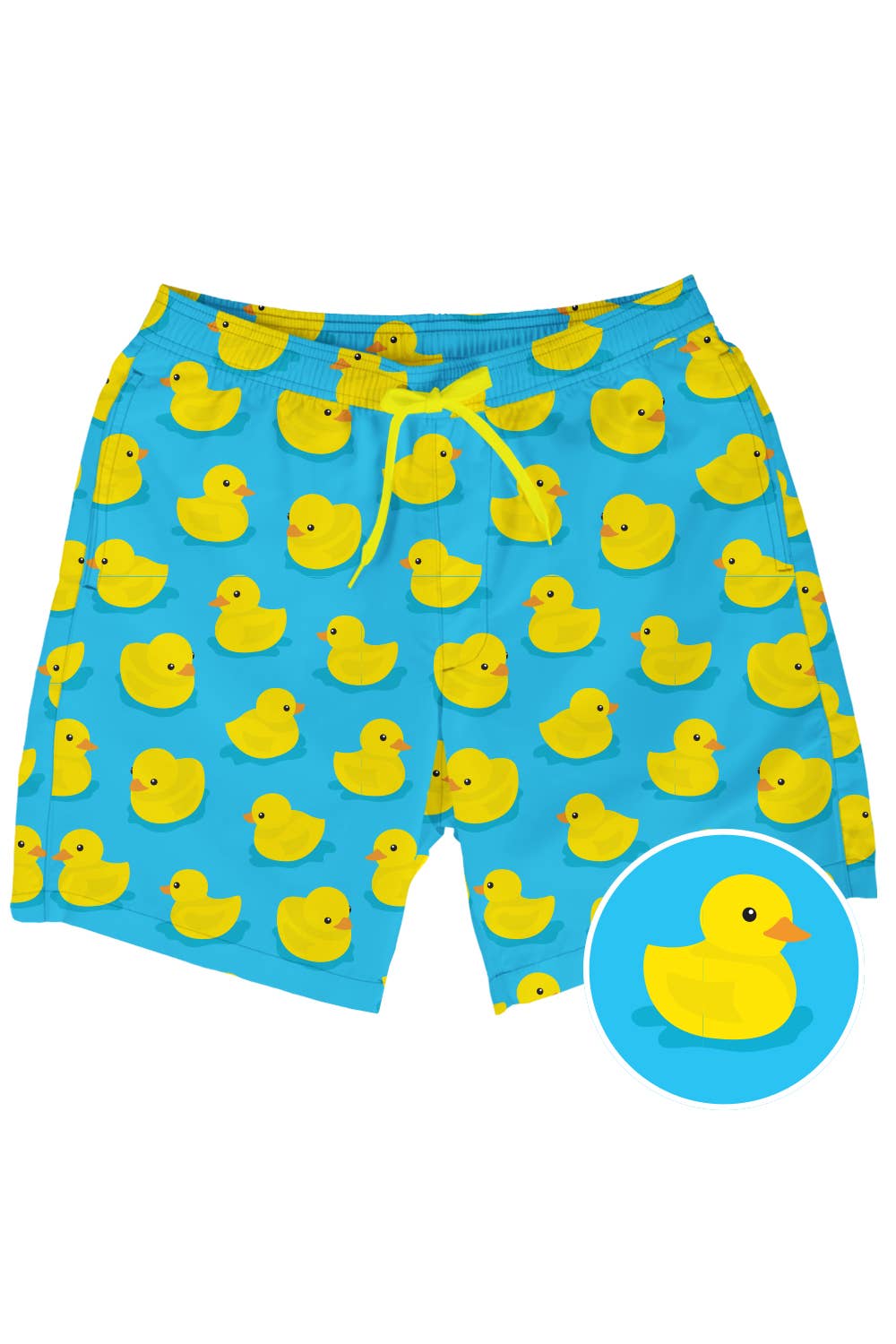 Rubber Ducky Stretch Swim Trunks