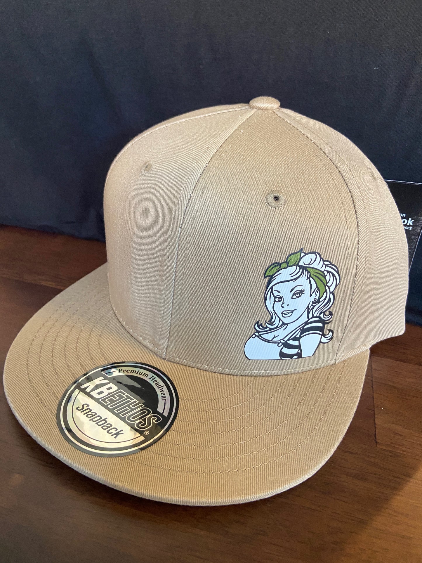 ThatGibson Logo Girl Flat Bill snapback Hat