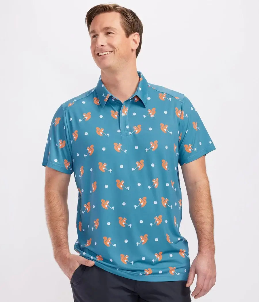 Squirrel! Golf Polo