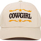 Cow Girl Snapback Hat White