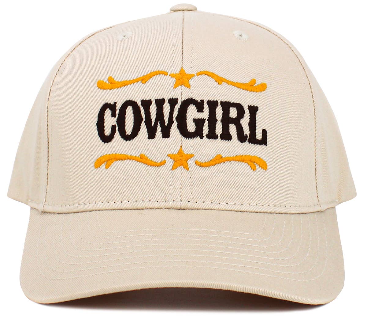 Cow Girl Snapback Hat White