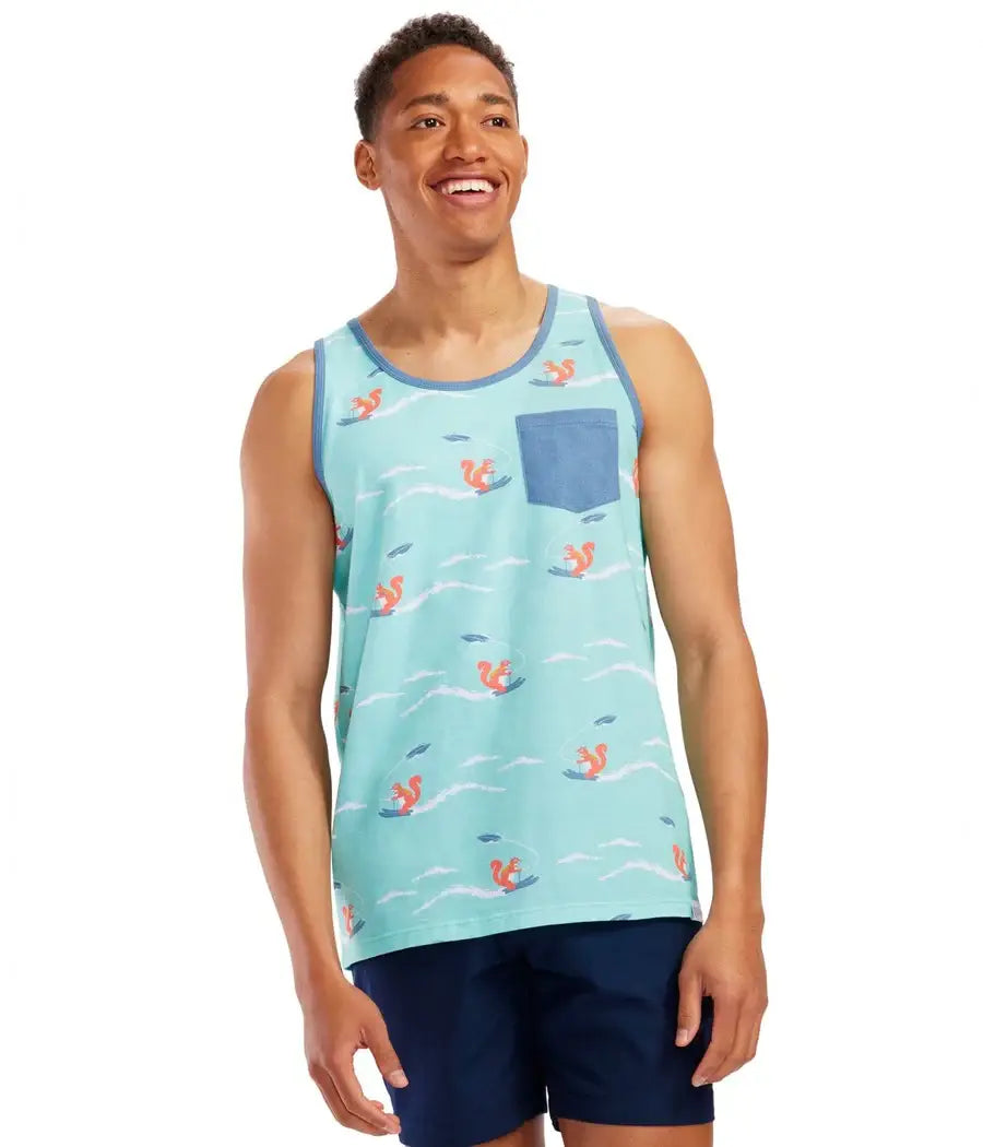 Squirrel on Water Skis Tank Top