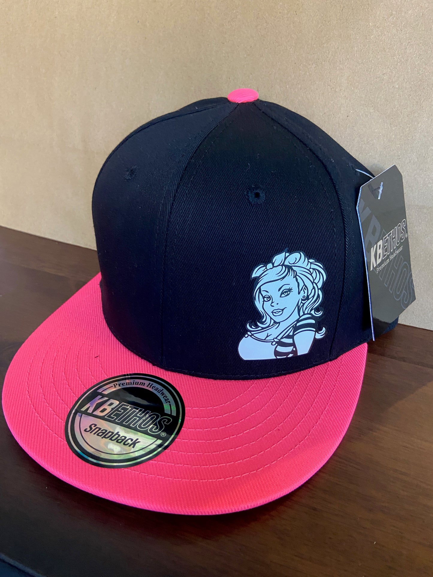 ThatGibson Logo Girl Flat Bill snapback Hat