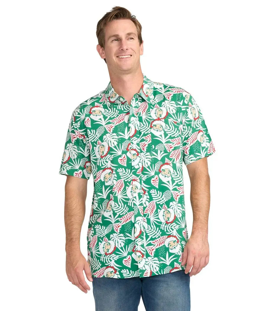 Santa Palms Christmas Hawaiian Shirt