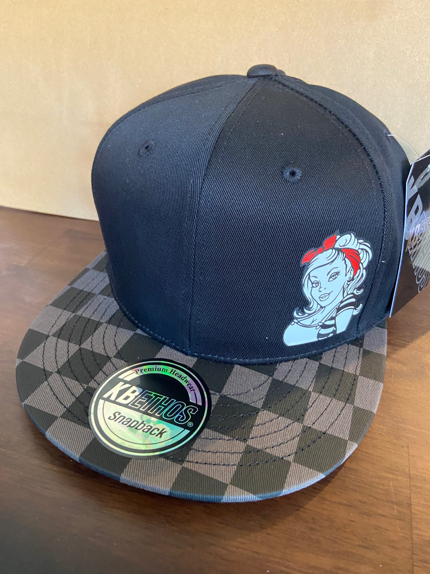 ThatGibson Logo Girl Flat Bill snapback Hat