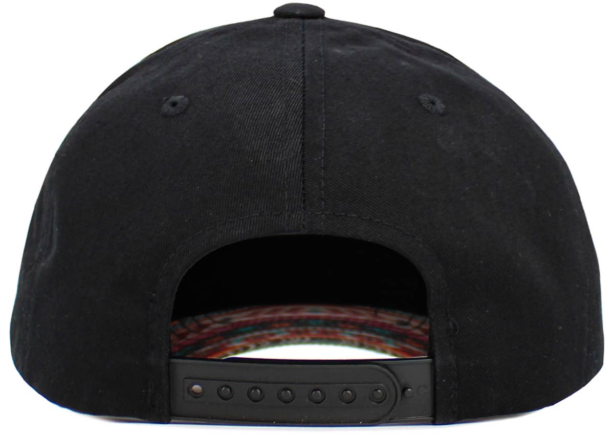 Cow Girl Snapback Hat Black