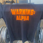 Lobo Oso Warning: Alpha Tee Black Orange