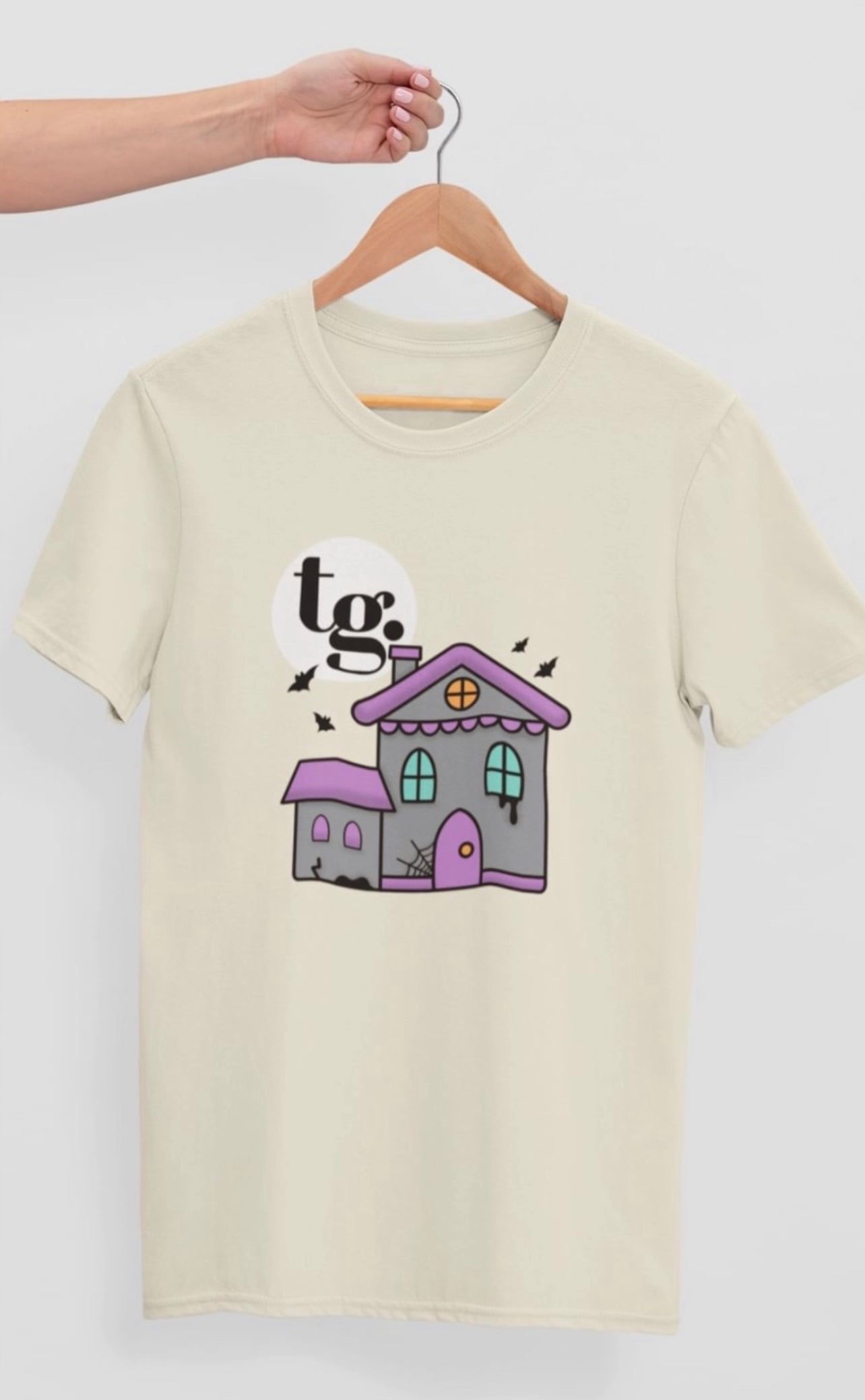 TG Spooky House Tee Ivory