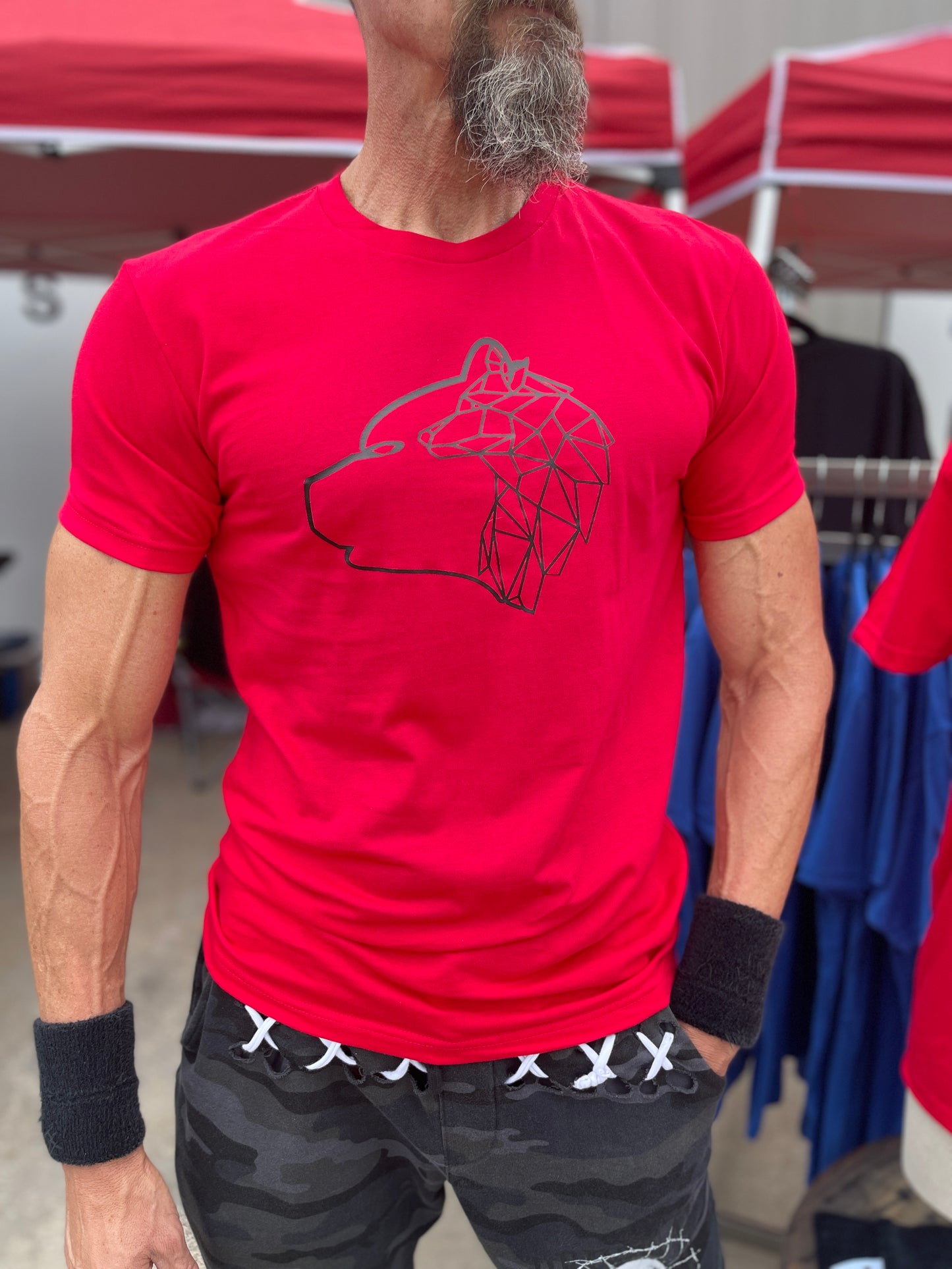 Lobo Oso FS Spine Tee Red