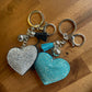 Bling Bag Clip Turquoise Key Chain