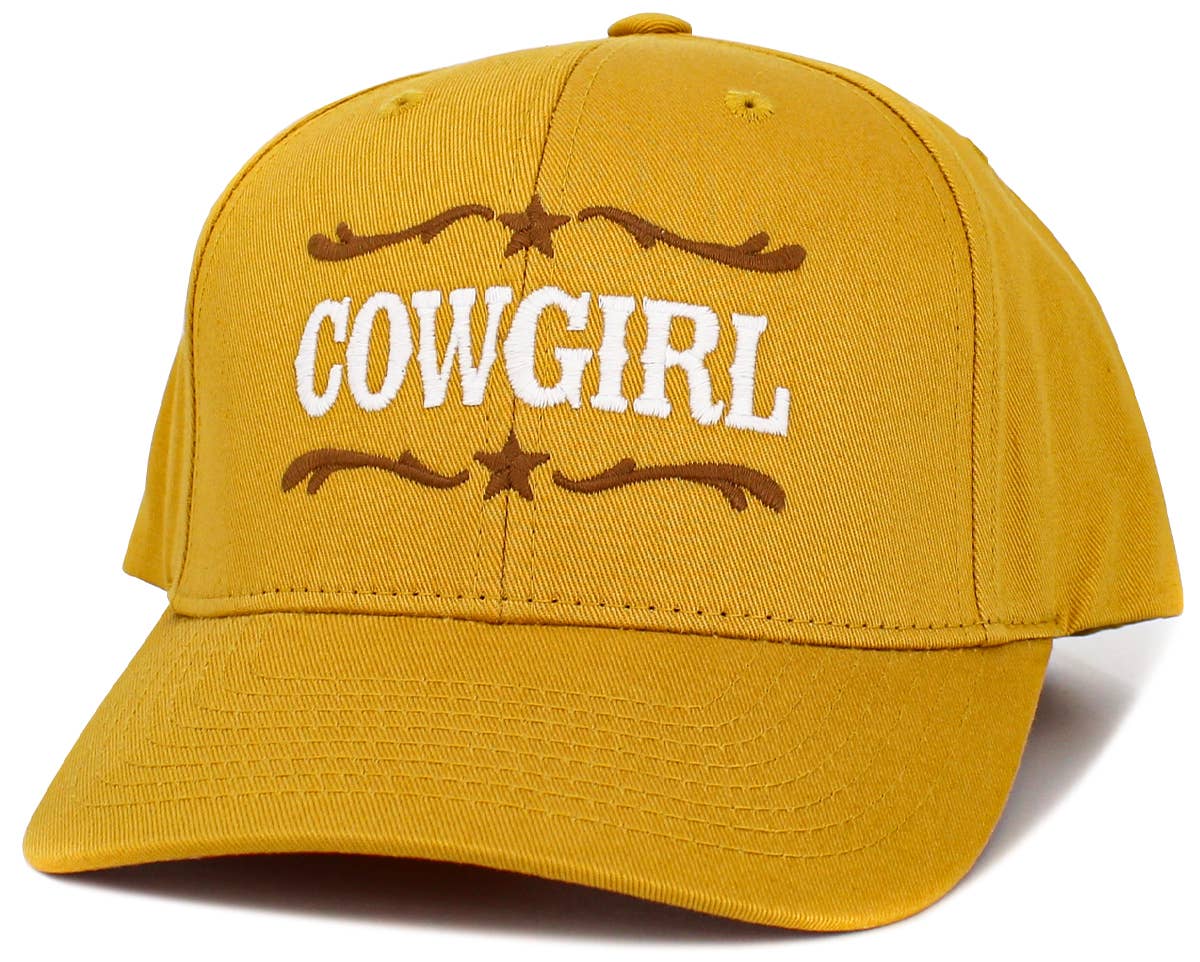 Cow Girl Snapback Hat Yellow