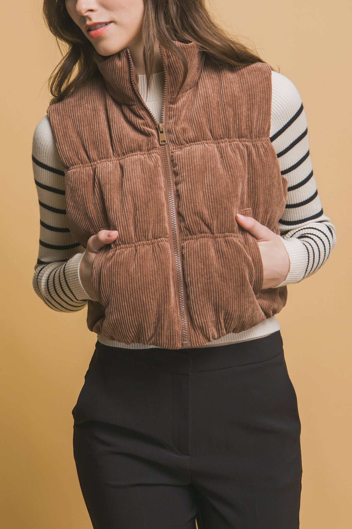 Tina Corduroy Puffer Vest