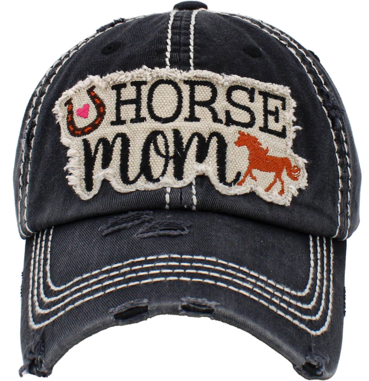 Horse Mom Washed Vintage Hat