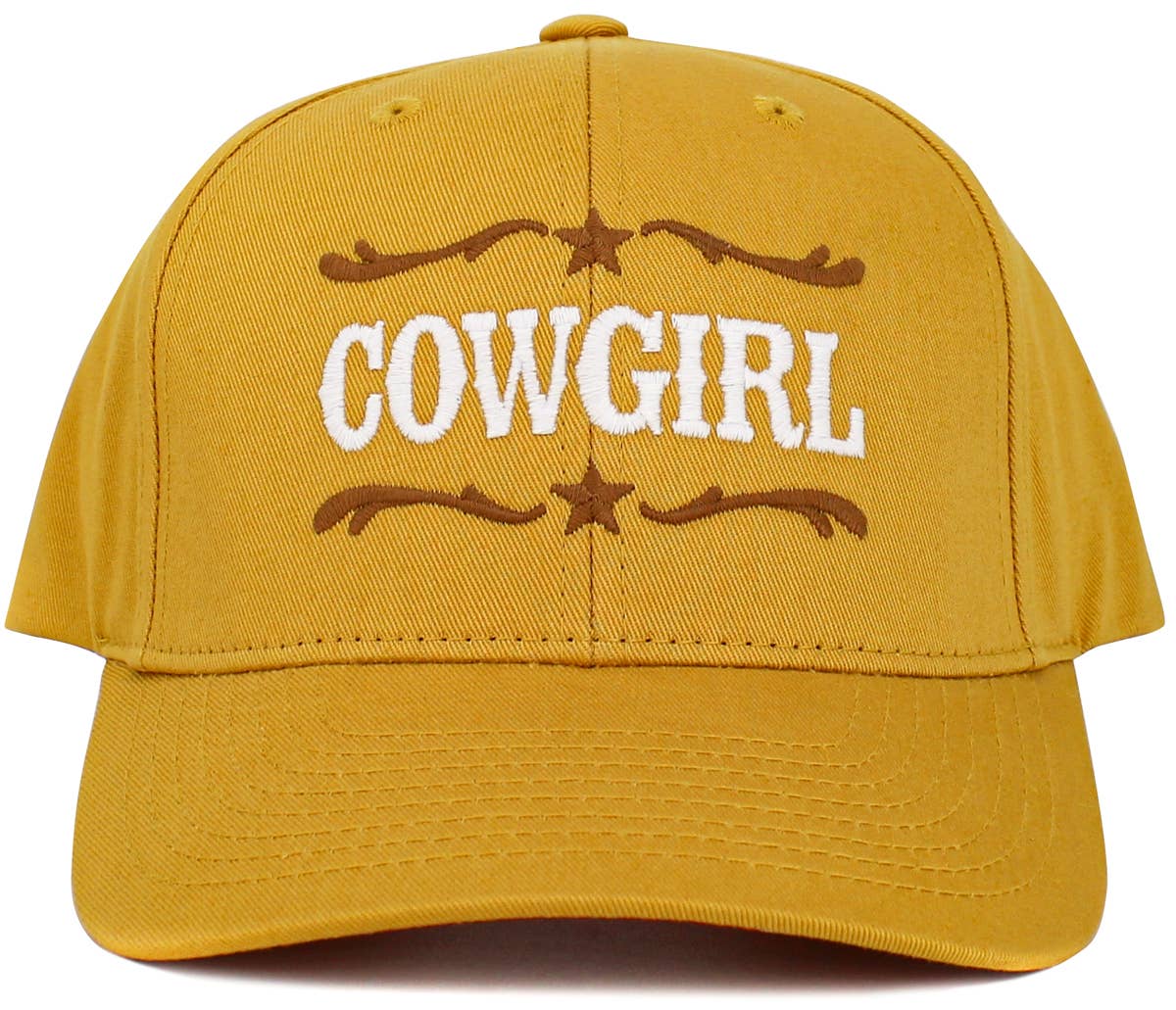 Cow Girl Snapback Hat Yellow