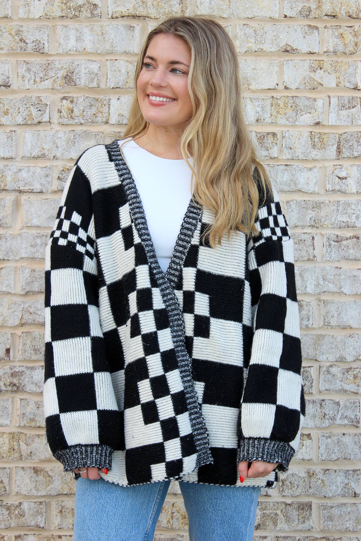 Ashley Checkered Cardigan