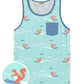 Squirrel on Water Skis Tank Top