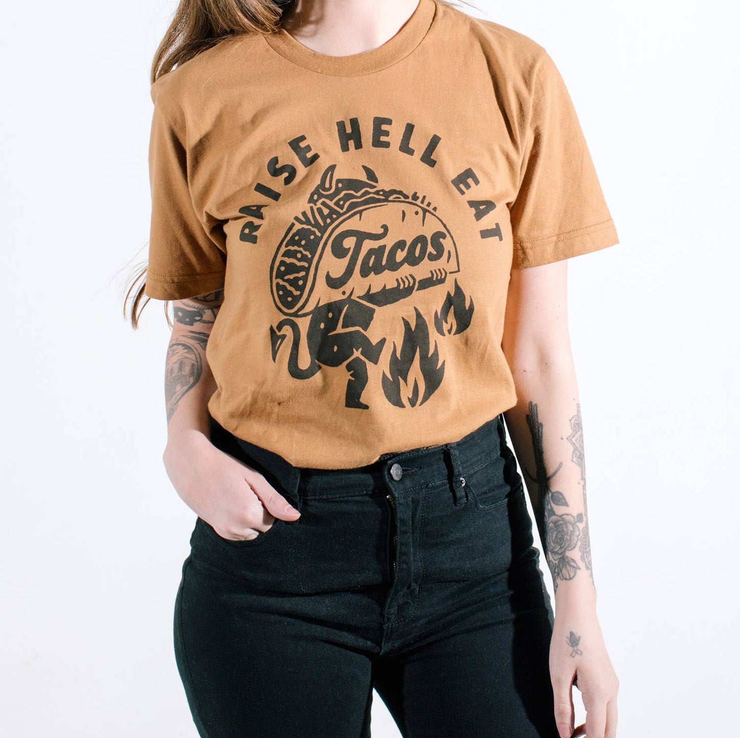 Raise Hell Eat Tacos Tee