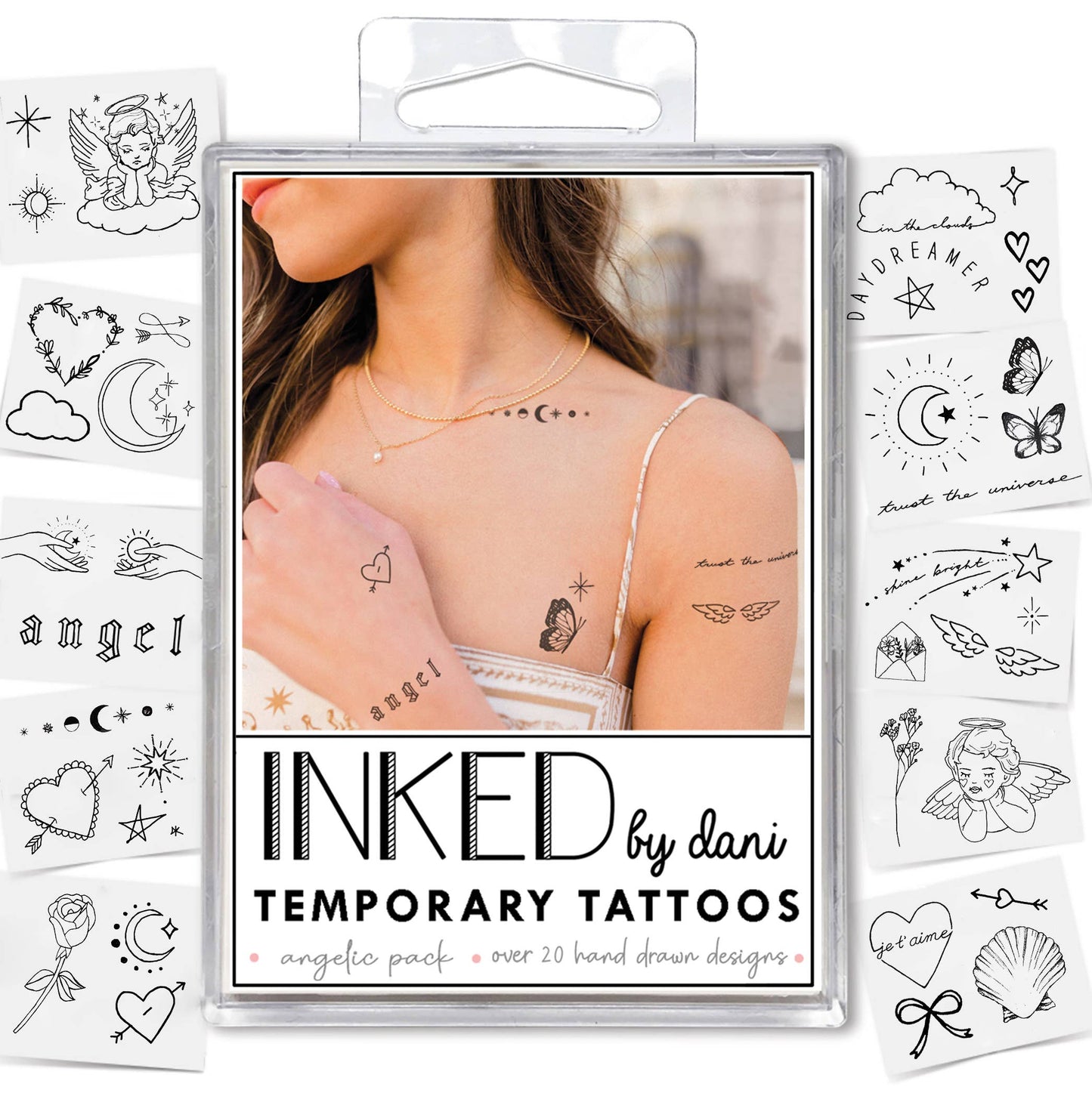 Inked Angelic Temporary Tattoo Pack
