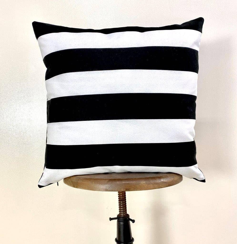 Black and White Stripes Pillow