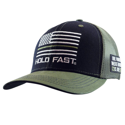 HOLD FAST Mens Cap Military Flag
