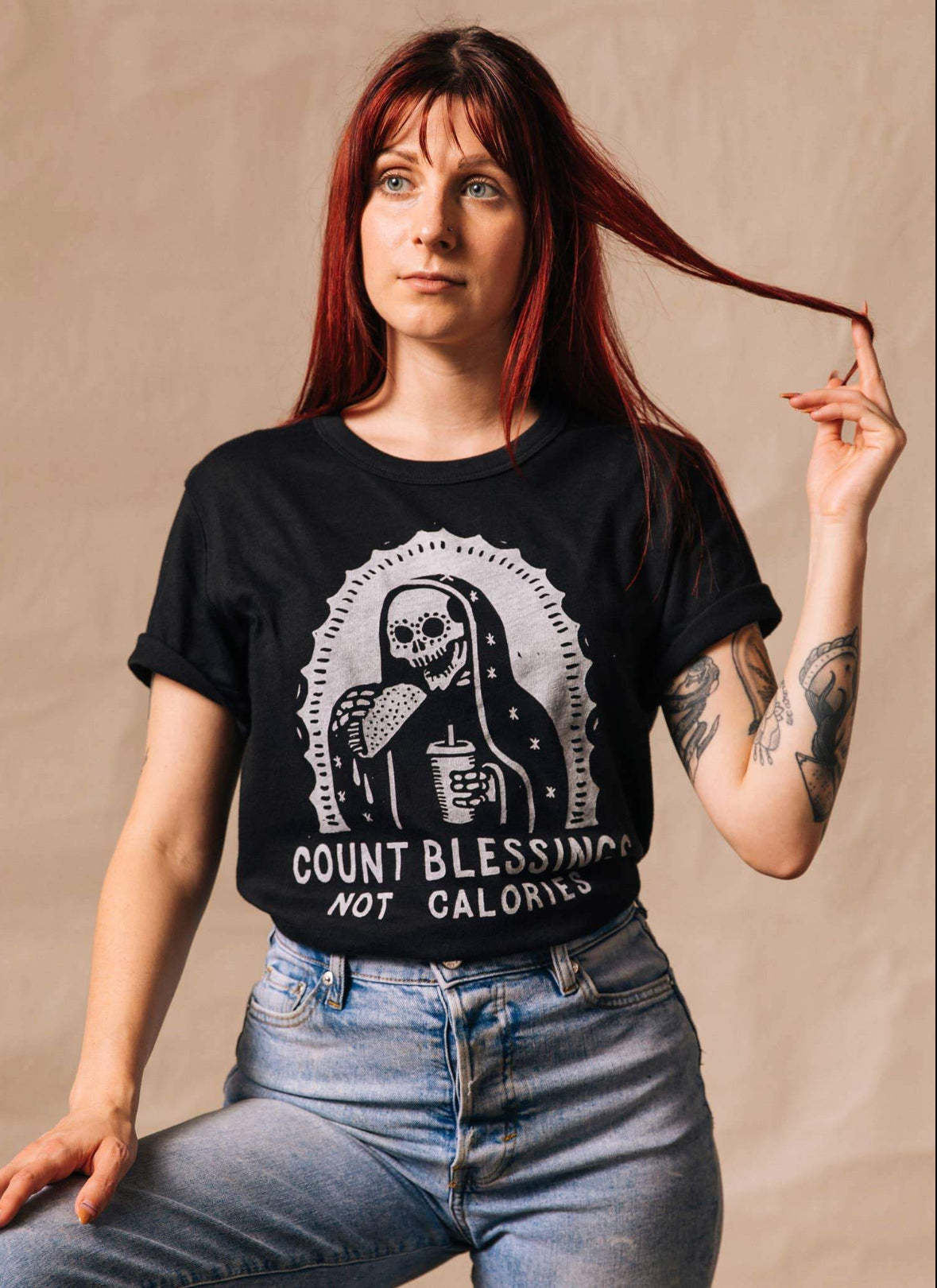 Count Blessings Not Calories Tee