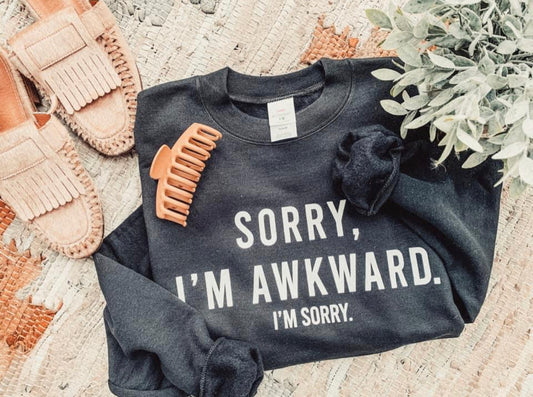 Sorry I’m Awkward Sweatshirt Black