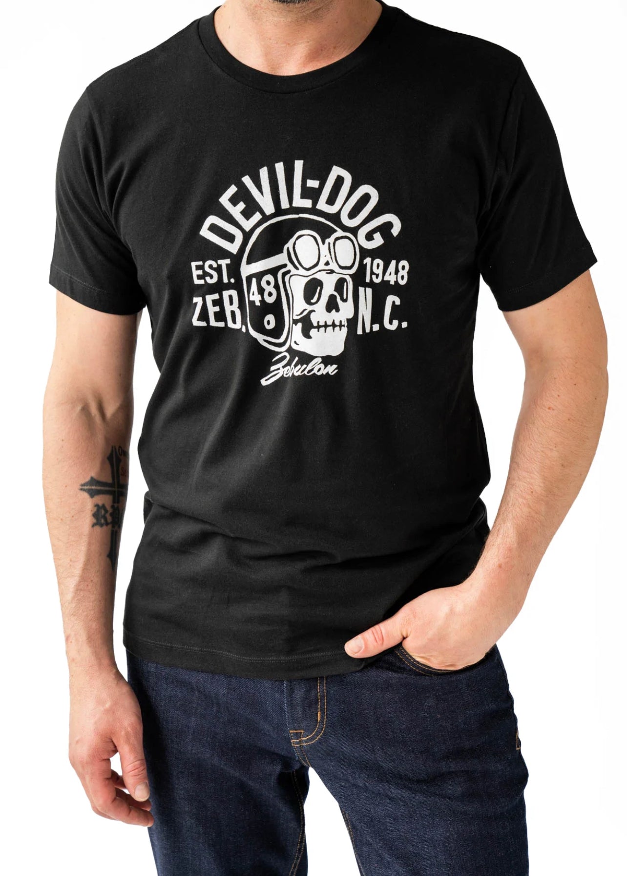 Devil-Dog Skull Rider T-Shirt