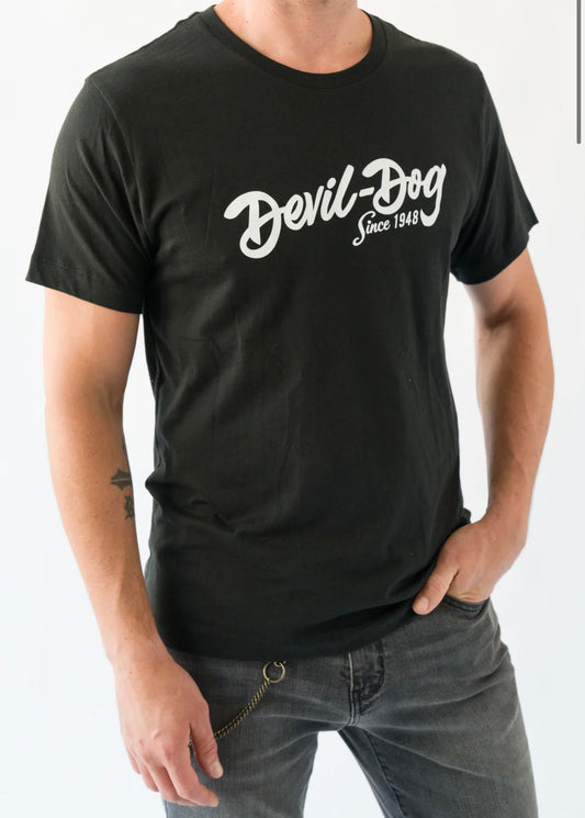 Devil-Dog Black Script T-Shirt